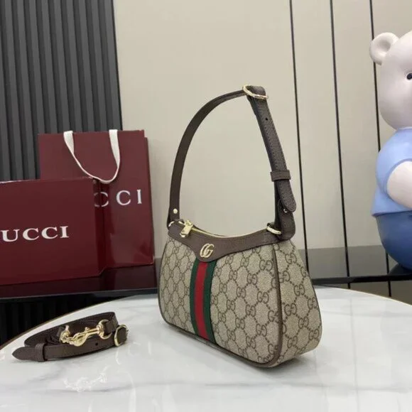 Gucci Ophidia Canvas Shoulder Bag (Small Size)
